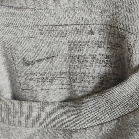 Nike Gray Sleeveless Tank Tee Top Cotton Shirt Active Wear Sports Gym Athleisure - Picture 2 of 6